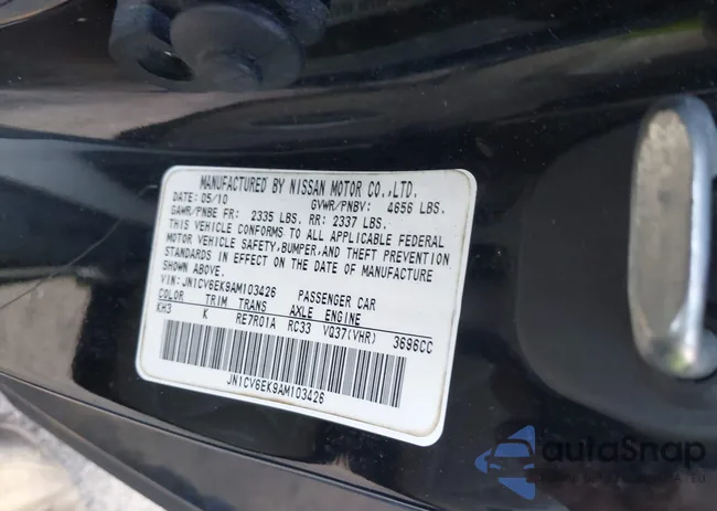 JN1CV6EK9AM103426: 42054285