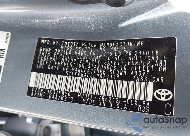 5YFEPRAE6LP073111: 42053770