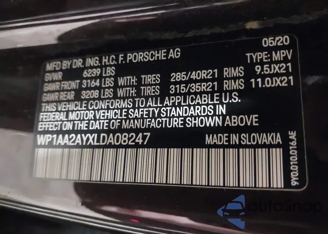 WP1AA2AYXLDA08247: 42055042