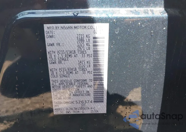 5N1DL0MM1HC526374: 42055049