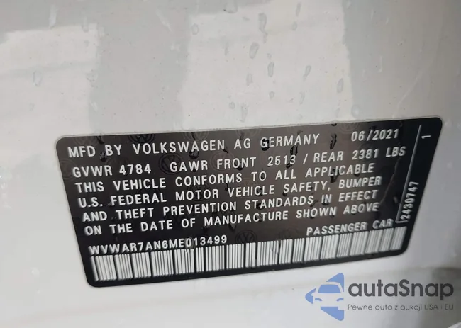 WVWAR7AN6ME013499: 42054628