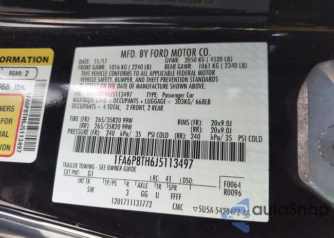 1FA6P8TH6J5113497: 42054693