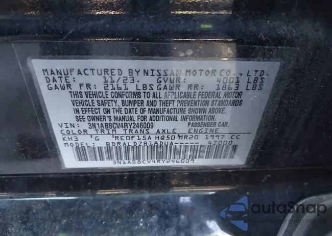 3N1AB8CV4RY246009: 42057090