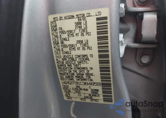 1N6MD27T01C384859: 42058030