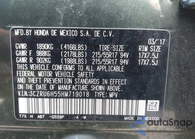 3CZRU6H55HM719018: 42059042