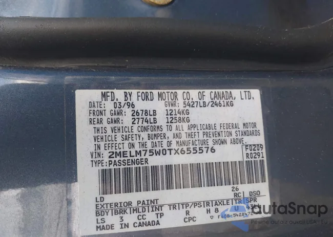 2MELM75W0TX655576: 42059805