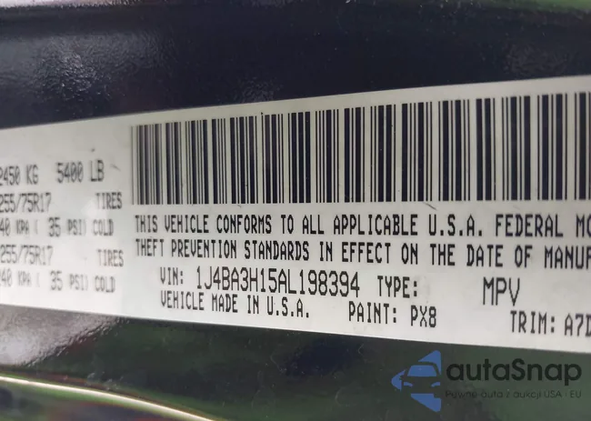 1J4BA3H15AL198394: 42060160