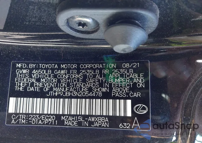 JTHP9JBH3N2054478: 42060342