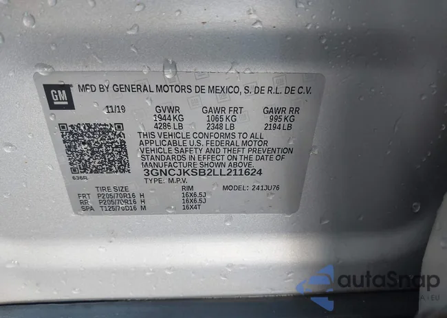 3GNCJKSB2LL211624: 42060988