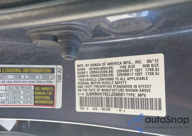 5J6RM4H76CL058681: 42061029