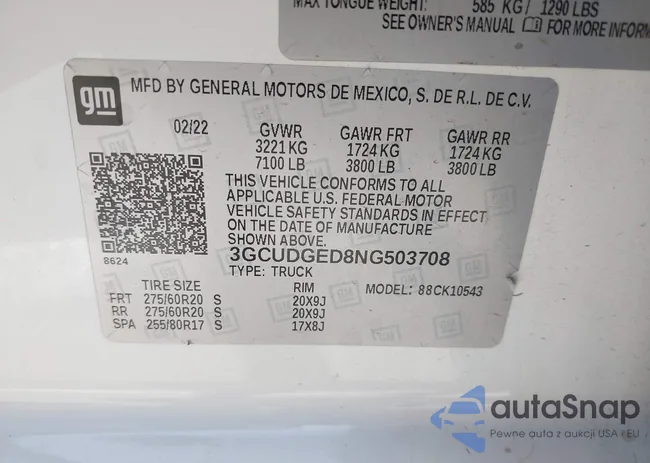 3GCUDGED8NG503708: 42061044