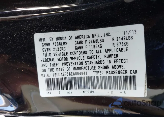 19UUA8F58EA004641: 42061148