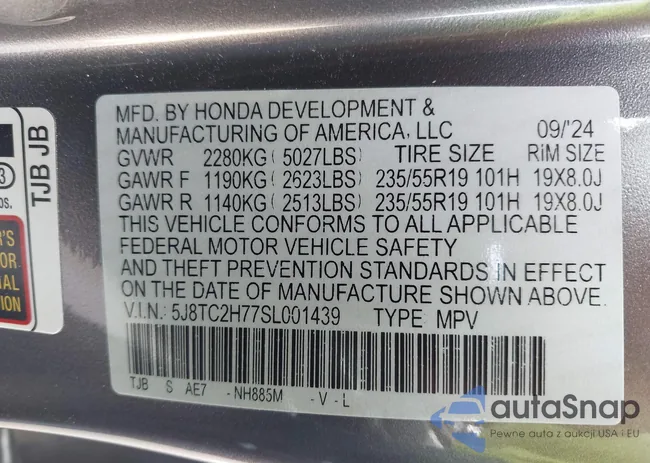 5J8TC2H77SL001439: 42060708