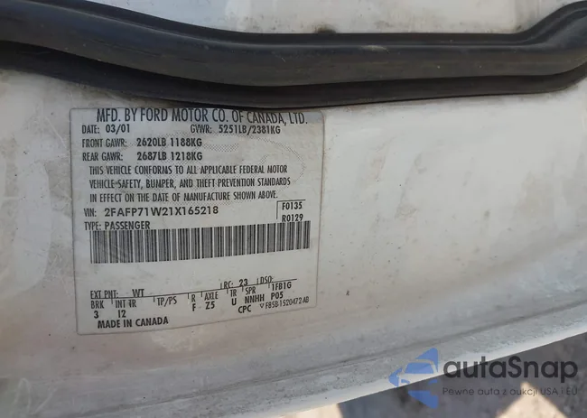 2FAFP71W21X165218: 42062199