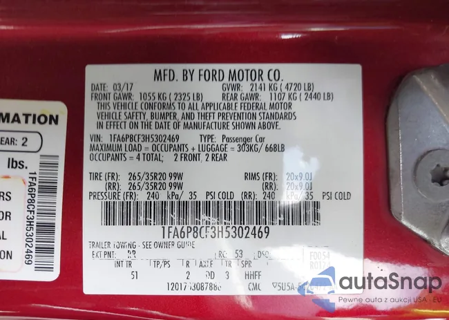 1FA6P8CF3H5302469: 42061548