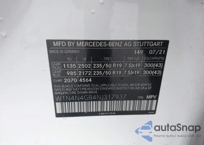 W1N4N4GB4NJ317937: 42062973