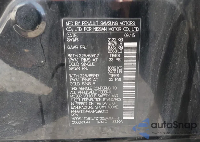 KNMAT2MV8GP599003: 42064030