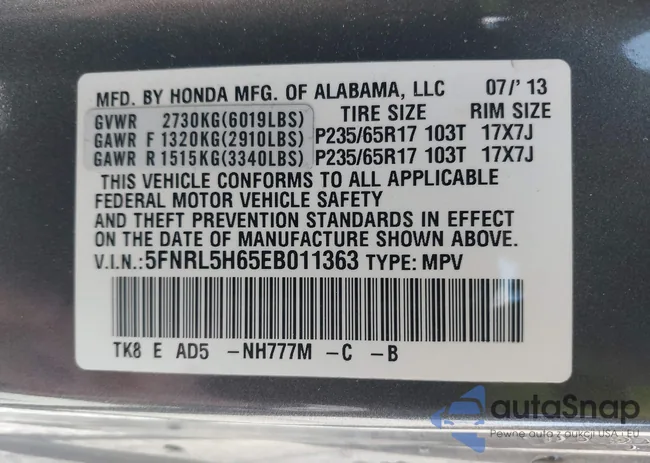 5FNRL5H65EB011363: 42064115