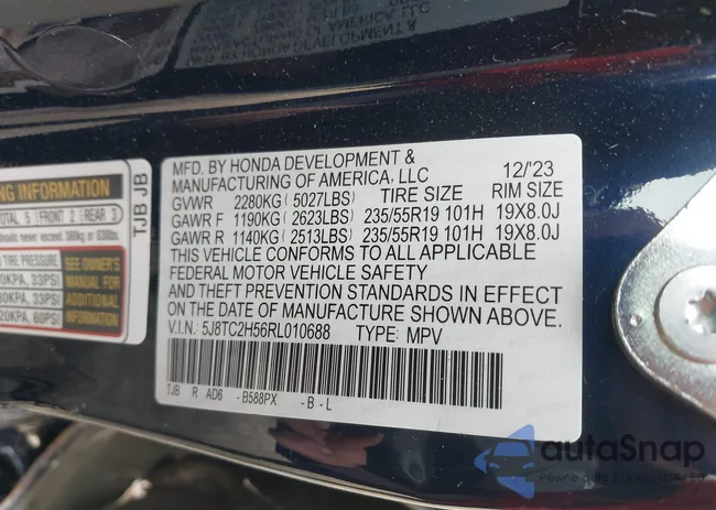 5J8TC2H56RL010688: 42064217