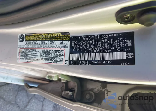 4T1BE32K35U632240: 42064815