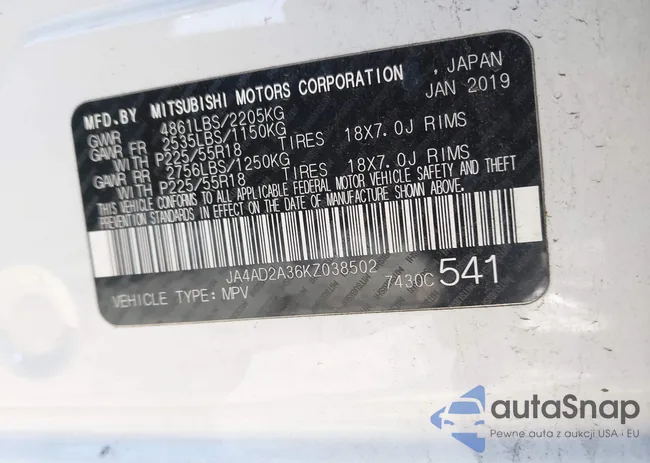 JA4AD2A36KZ038502: 42064865