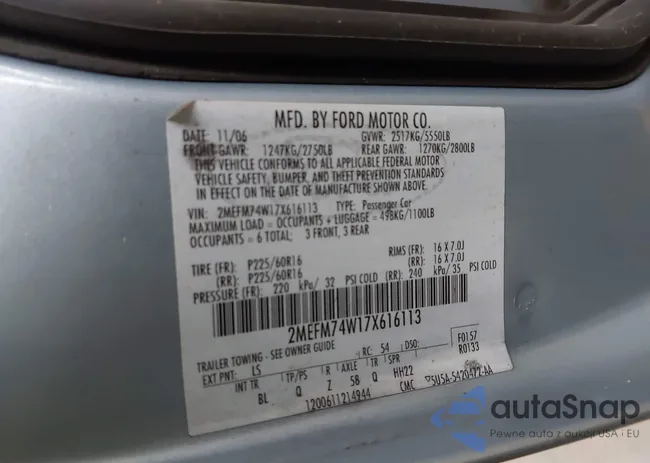 2MEFM74W17X616113: 42065311