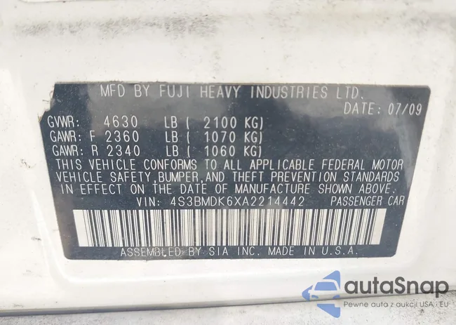 4S3BMDK6XA2214442: 42064569