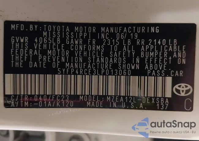 5YFP4RCE3LP013060: 42064588