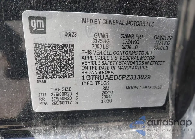 1GTRUAED5PZ313029: 42065758