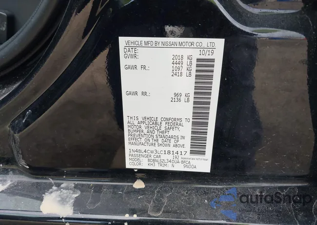 1N4BL4CW3LC181417: 42065853