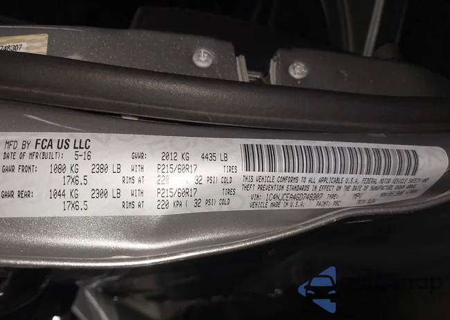 1C4NJCEA4GD748307: 42067128