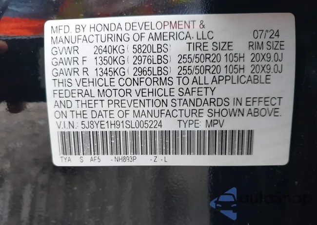 5J8YE1H91SL005224: 42067338