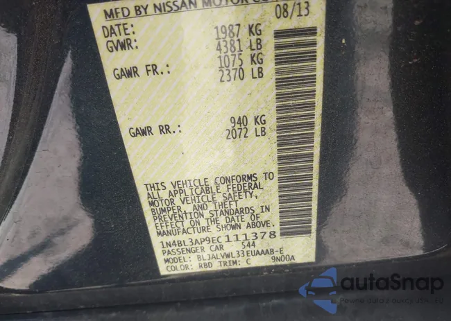 1N4BL3AP9EC111378: 42066547