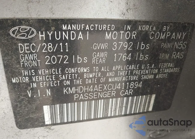 KMHDH4AEXCU411894: 42068313