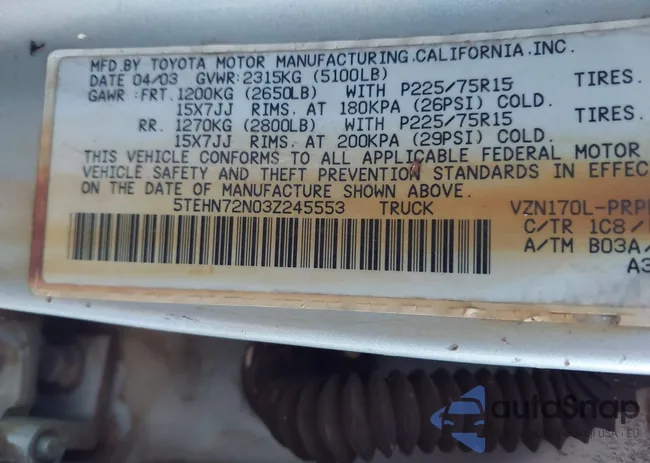 5TEHN72N03Z245553: 42068854