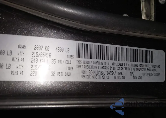 3C4NJDAB0LT145542: 42068880