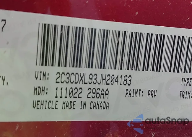 2C3CDXL93JH204183: 42068455