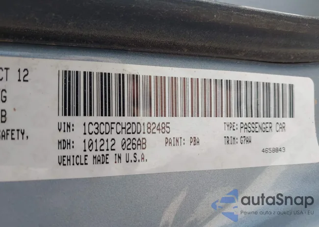 1C3CDFCH2DD182485: 42069284