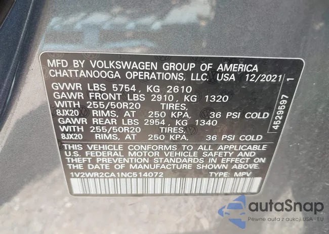 1V2WR2CA1NC514072: 42071153