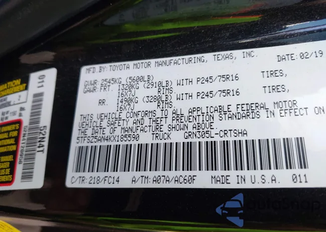 5TFSZ5AN4KX185590: 42071949