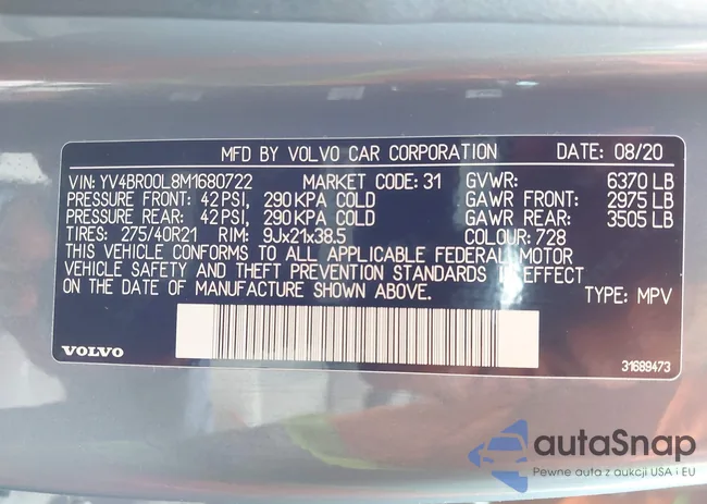 YV4BR00L8M1680722: 42071962