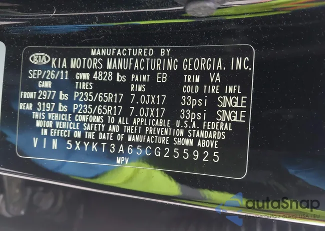 5XYKT3A65CG255925: 42071295