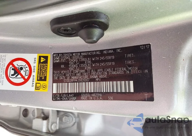 5TDDZRFH4JS820007: 42071354