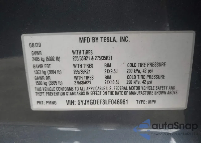 5YJYGDEF8LF046961: 42071423