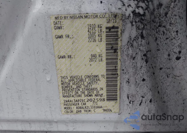 1N4AL3AP2EC202598: 42072415