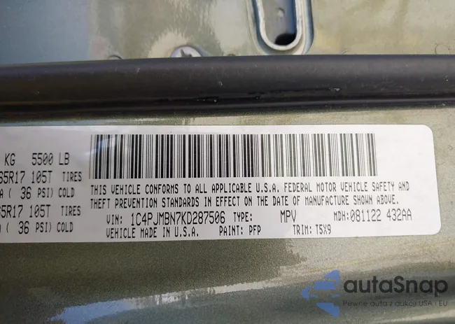 1C4PJMBN7KD287506: 42072589