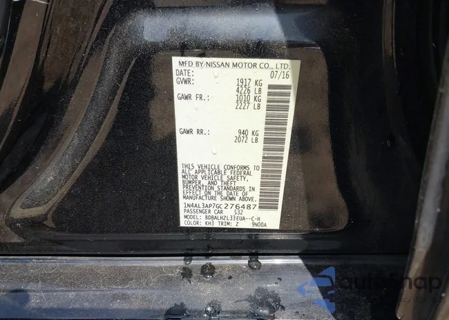 1N4AL3AP7GC276487: 42073735