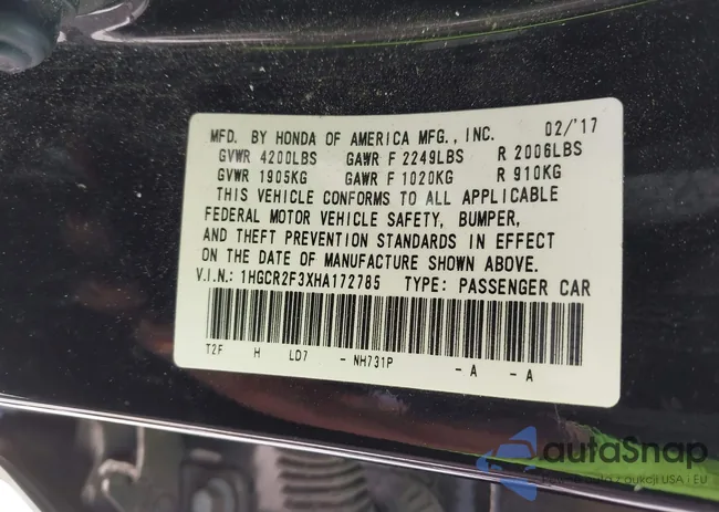 1HGCR2F3XHA172785: 42074191