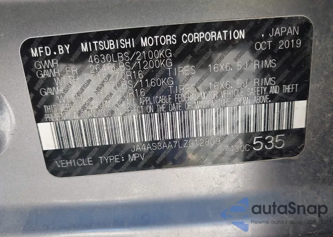 JA4AS3AA7LZ012809: 42074233