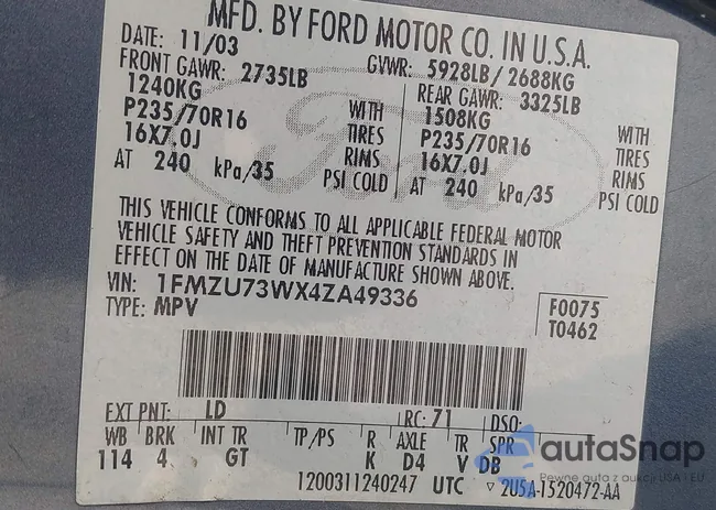 1FMZU73WX4ZA49336: 42073575